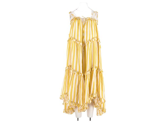 Vestido de lino amarillo Zimmermann