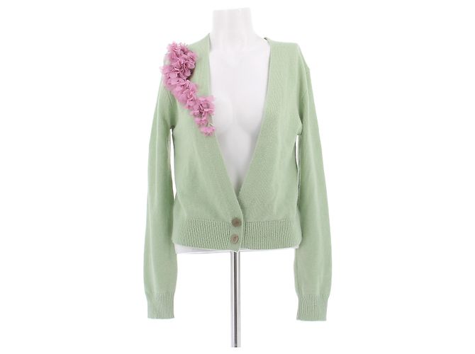 Autre Marque FANCI CLUB Cardigan aus Wolle grün