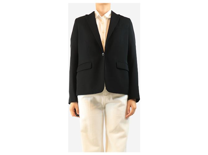 Vince Black single-breasted blazer - size UK 10