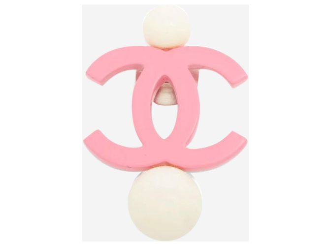 Chanel Broche de solapa Pink Coco Mark 04C Rosa