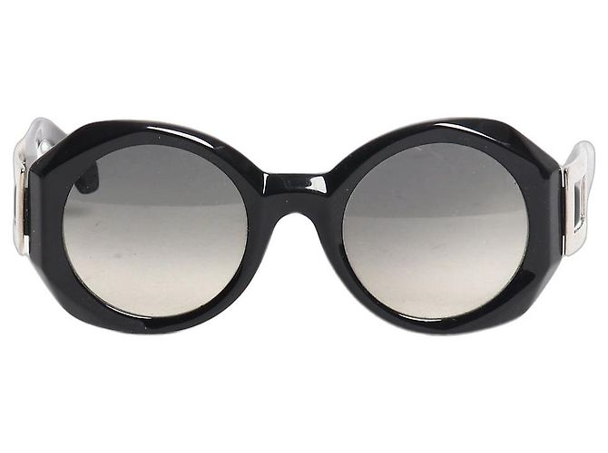 Roger Vivier Black oversized round sunglasses