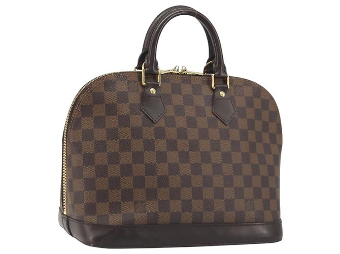 LOUIS VUITTON Damier Ebene Alma Hand Bag N51131 LV