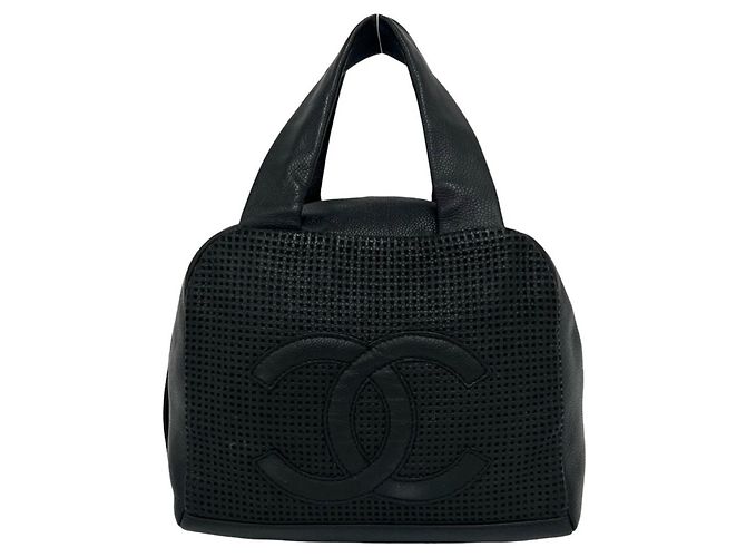 Bolsa de couro CHANEL Coco Mark Preto
