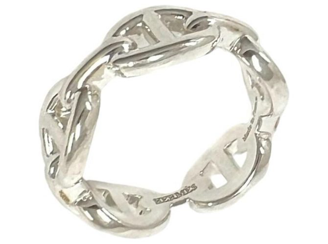 Hermès Hermes Enchainée PM Band Ring Silvery