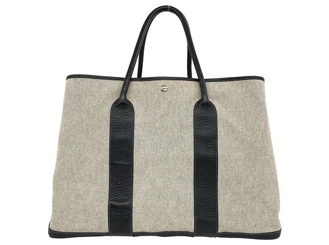 Hermès Bolsa Hermes Garden Party GM Marrom Preto