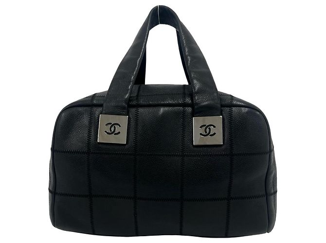 Timeless Borsa Mini Boston Chanel in pelle nera Nero