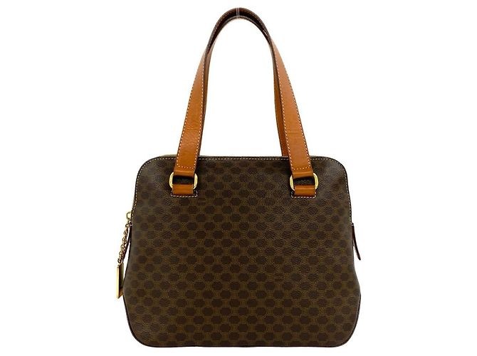 Céline Sac à main CELINE Vintage Macadam Blazon Triomphe Pattern Marron