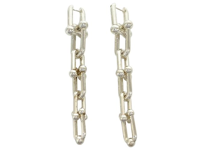 Autre Marque Tiffany HardWear Ohrringe mit abgestuften Gliedern Silber
