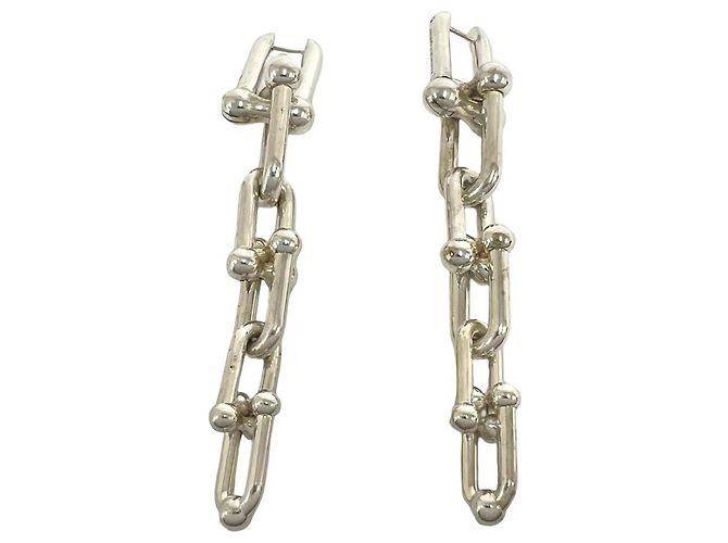 Autre Marque Tiffany HardWear Ohrringe mit abgestuften Gliedern Silber
