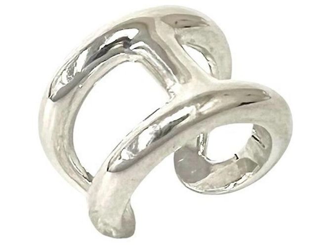 Ring Hermès Anel de banda Hermes Osmo's GM em prata de lei 925