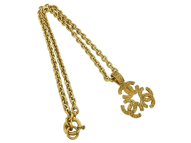 Collana Chanel Vintage Triple Coco Motif D'oro
