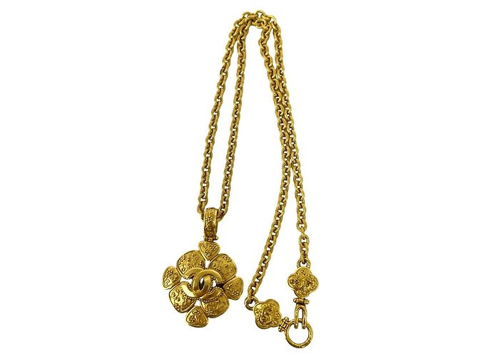 Collier Chanel Coco Mark Clover Doré