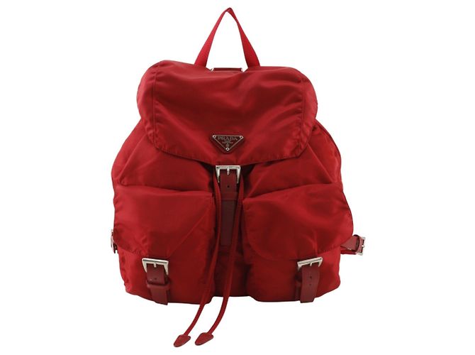 Zaino Prada in nylon rosso