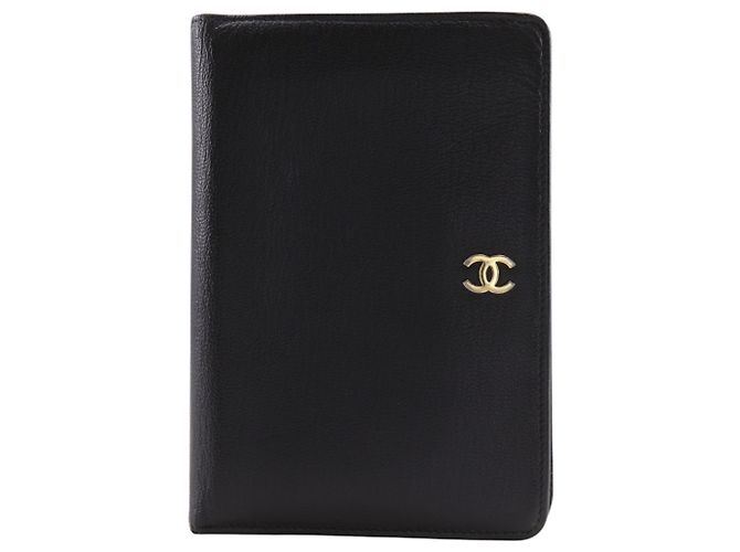 Carteira bi-fold Chanel Coco Mark Preto