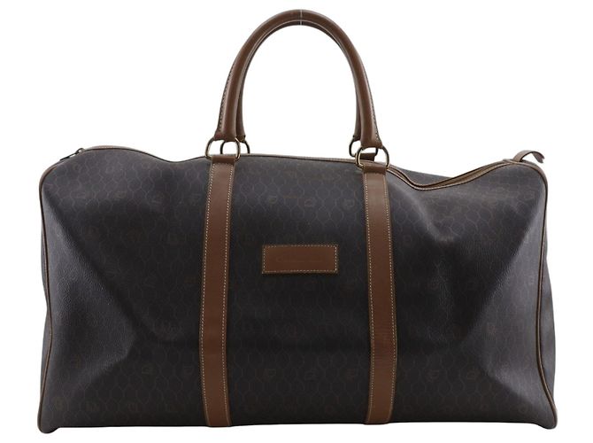 Borsa Boston Christian Dior in PVC marrone
