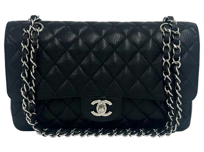 Borsa a tracolla Chanel Matelassé Coco Mark Double Flap Nero