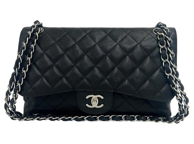 Borsa a tracolla CHANEL Matelassé Coco Mark Double Flap Nero
