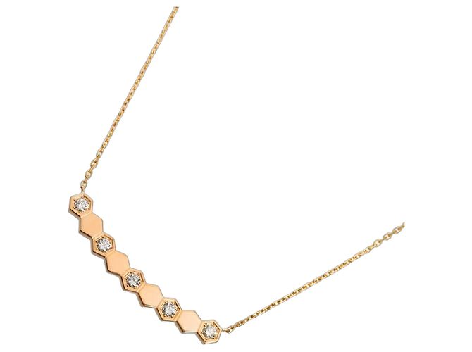 Collier Chaumet B de Diamond Doré