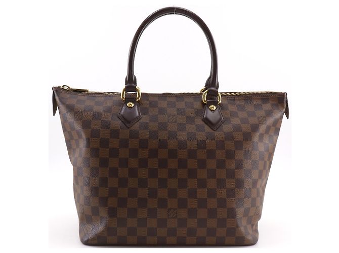 Borsa Tote Louis Vuitton Saleya MM Marrone