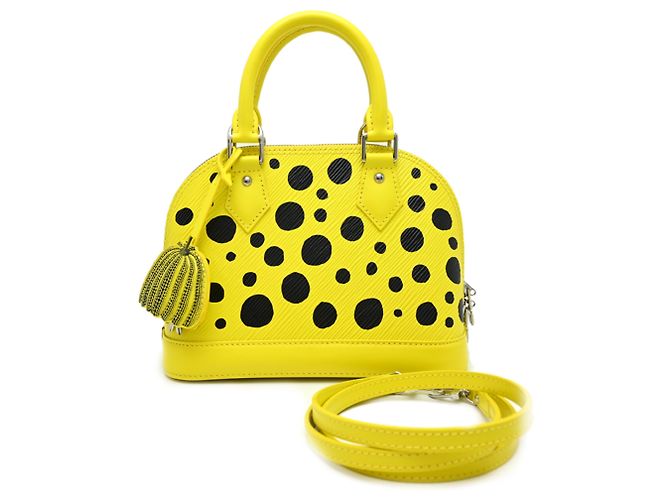 Sac à main Louis Vuitton Alma BB Noir Jaune