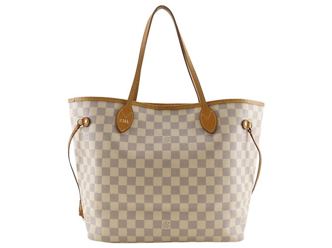 Louis Vuitton Neverfull MM Tote Bag Weiß