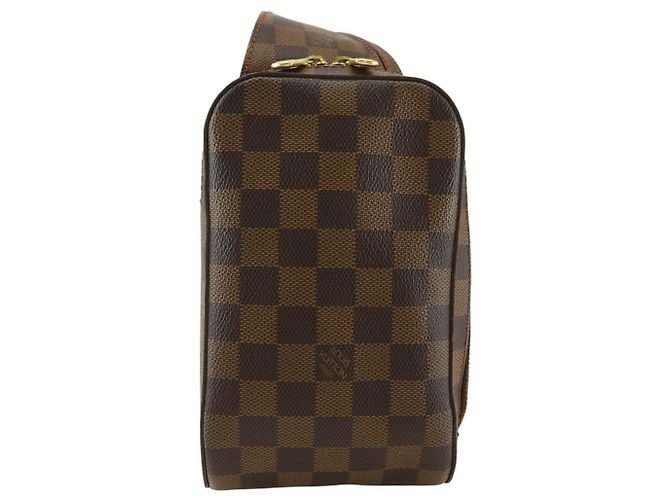 Borsa a tracolla Louis Vuitton Geronimos Marrone Damier ebene