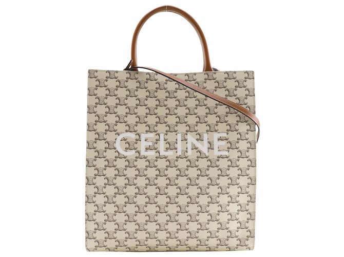 Céline Sac à main Celine Vertical Cabas Blanc