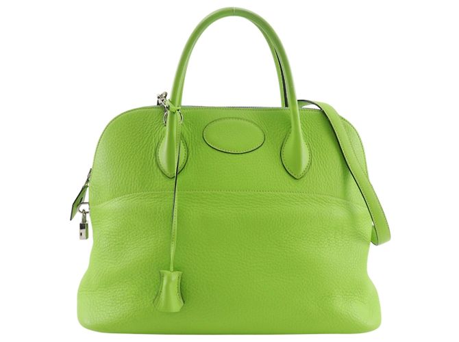 Hermès Bolsa Hermes Bolide 35 Verde Amarelo