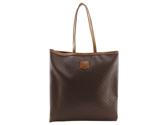 Céline Borsa Tote Vintage Celine Macadam Marrone