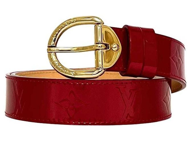 Cintura Louis Vuitton Monogram Vernis Rosso