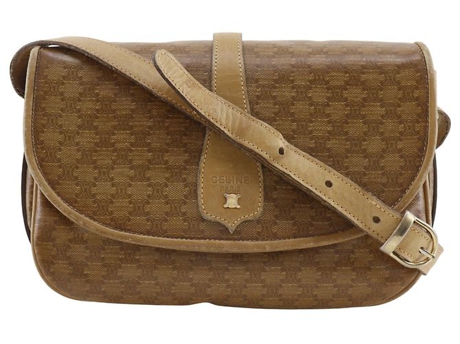 Céline Sac à épaule Celine Triomphe Marron