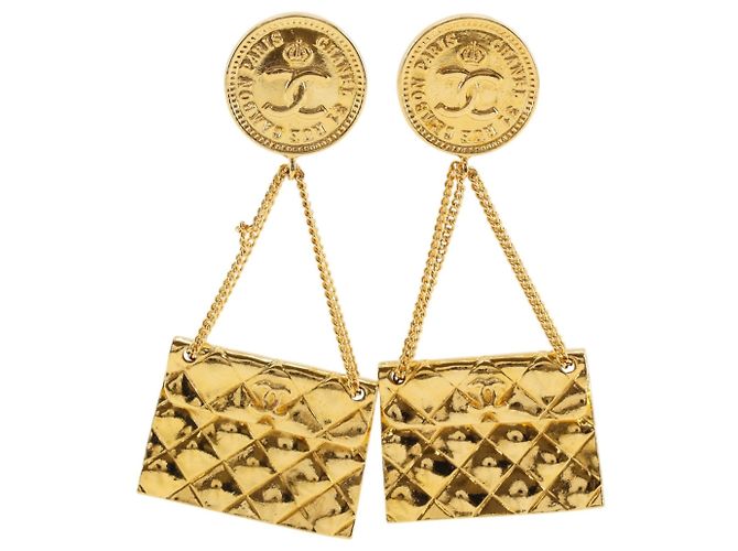 Chanel Coco Mark Clip-Ohrringe Golden