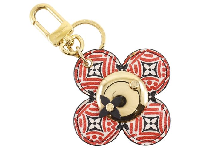 Louis Vuitton Porte-Clé Vivienne Flower Keychain Rosso D'oro