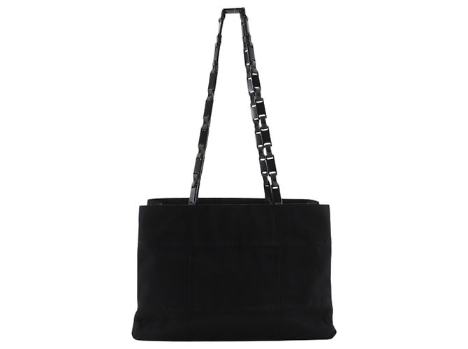 Saco Tote Prada com Alça de Corrente Preto