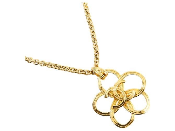 Collar Chanel Coco Mark Flower Dorado
