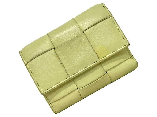 Cartera tri-fold de piel Bottega Veneta