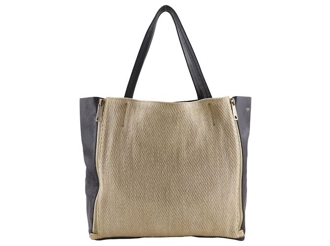 Céline Sac Cabas Celine Cabas Kaba Gazette Noir Beige