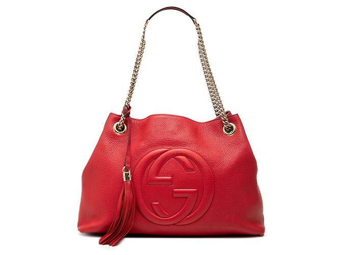 Borsa a tracolla Gucci Soho Chain Rosso
