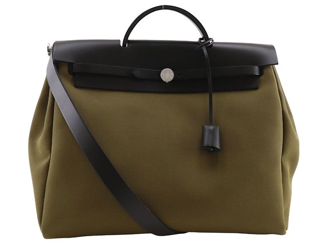 Hermès Bolsa Hermes Herbag Zip MM Preto