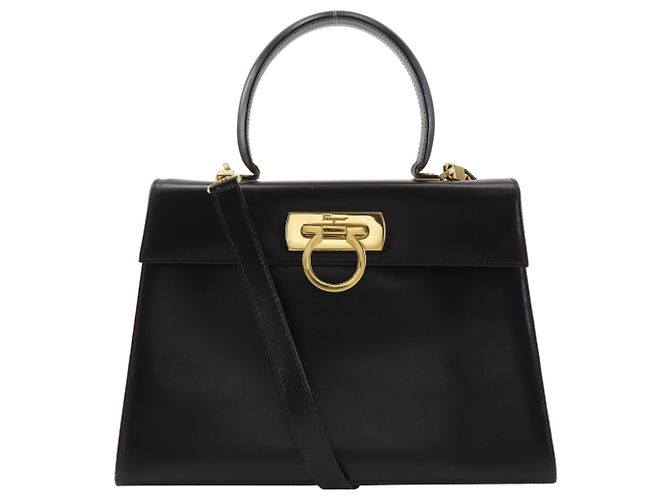 Borsa Salvatore Ferragamo Gancini Nero