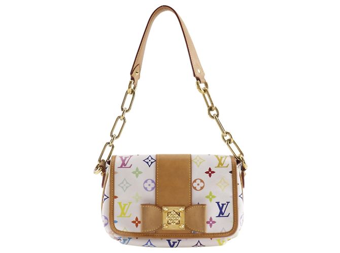 Bolsa de Ombro Louis Vuitton Patty Branco Multicor Monograma