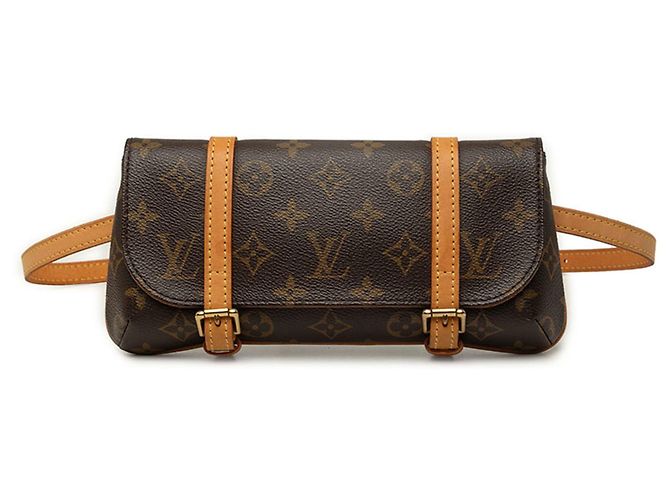 Sac ceinture Louis Vuitton Monogram Pochette Marelle Marron