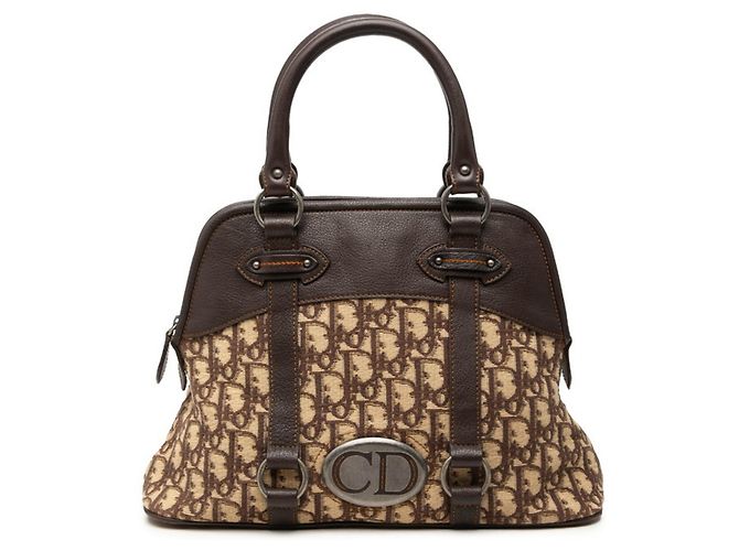Bolsa Christian Dior Trotter Marrom Bege