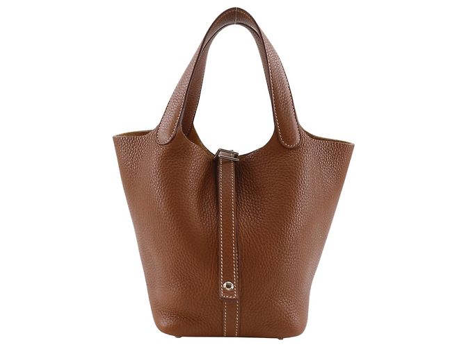 Hermès Borsa Hermes Picotin Lock 18 PM Marrone