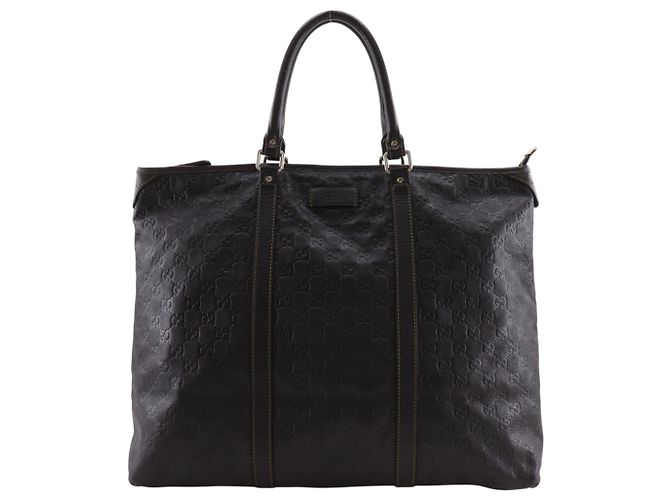 Mala de Viagem Boston Gucci em couro marrom