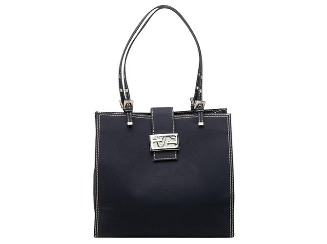 Bolso Tote Fendi con hebilla logo FF Azul marino