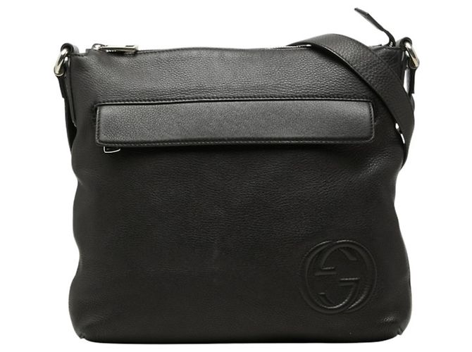 Gucci Interlocking G Crossbody Shoulder Bag Schwarz