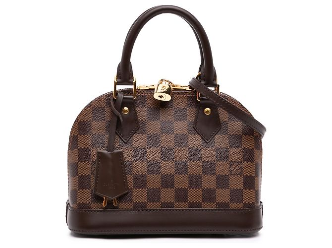 Louis Vuitton Brown Damier Ebene Alma BB Castaño