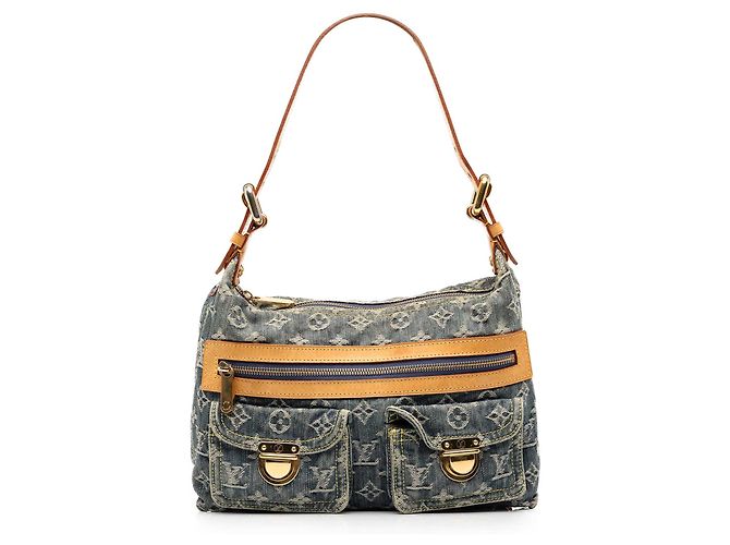 Louis Vuitton Blue Monogram Denim Baggy PM Azul