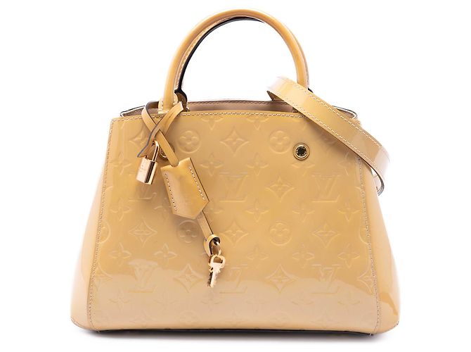 Louis Vuitton Beige Monogram Vernis Montaigne BB